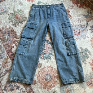 Denim Forum 90s Millie High Rise Cargo Jean